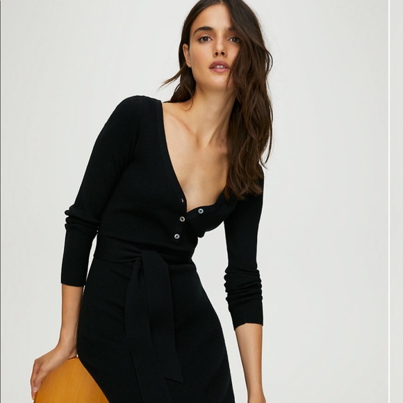 Aritzia The Group by Babaton Henley Army Green Sweater Dress - Picture 1 of 9